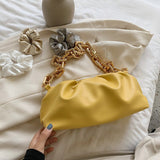Christmas Gift Solid Color Pleated Tote bag 2020 Fashion New High-quality Soft Leather Women's Designer Handbag Travel Shoulder Bags Armpit bag
