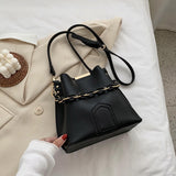 Elegant Female Chain Tote Bucket bag 2020 Fashion New Quality PU Leather Women's Designer Handbag Travel Shoulder Messenger Bag