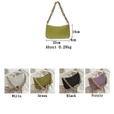 Back to College Stone Pattern High Quality PU Leather Shoulder Bags for Women 2021 Solid Color Chain Hand Armpit Bags Female Fashion Travel Bag