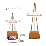 FOXER Girl's Street Fashion Crossbody Saddle Bags Cow Leather Lady Chain Shoulder Bags Small Women Handbag Brand Casual Purse