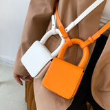 с доставкой 2020 Trend Women Ladies Solid Color Crossbody Handbag  PU Leather Zipper Composite Bags Buckle Shoulder Strap Purse