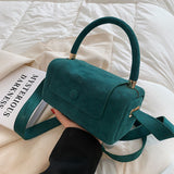 Christmas Gift Vintage Scrub PU Leather Small Crossbody Shoulder Bags for Women 2021 Winter Luxury Fashion Designer Tote Purses and Handbags