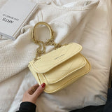 Simple casual chain bag ladies fashion messenger bag pure color female bag luxury designer shoulder bag lady bag