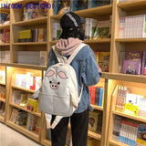Christmas Gift Cute Cat Canvas Backpack Cartoon Women Backpacks for Teenage Girls School Bag Fashion Black Pink Pig Rucksack Mochilas