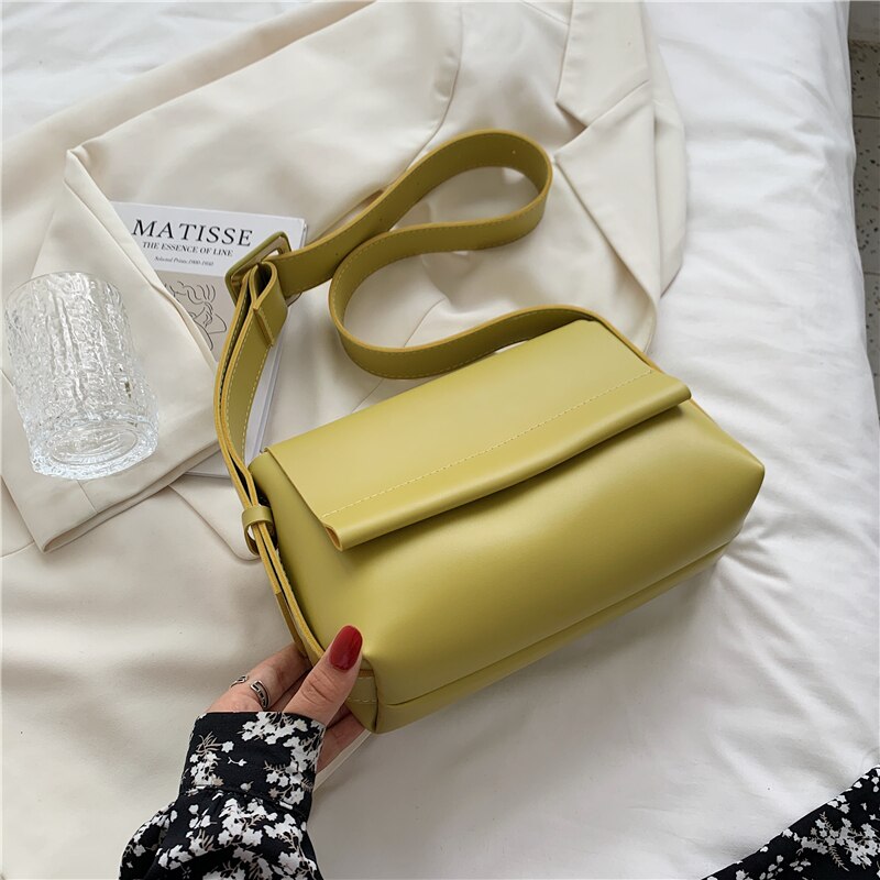 Christmas Gift Small Leather White Shoulder Bags for Women Casual Flap Handbags Ladied Solid Color Square Messenger Bag Composite Crossbody Bag
