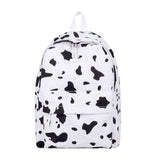 Vvsha Cow Milk Print Canvas Backpack Women Students Girls Daily Casual Bag Large Capacity Shoulder School Bag 2022 Fashion Popular