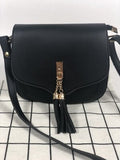 Fashion tassel women Messenger Bags Small PU Leather Crossbody Bag for Female Shoulder bag Ladies Handbags black bolsa wallet