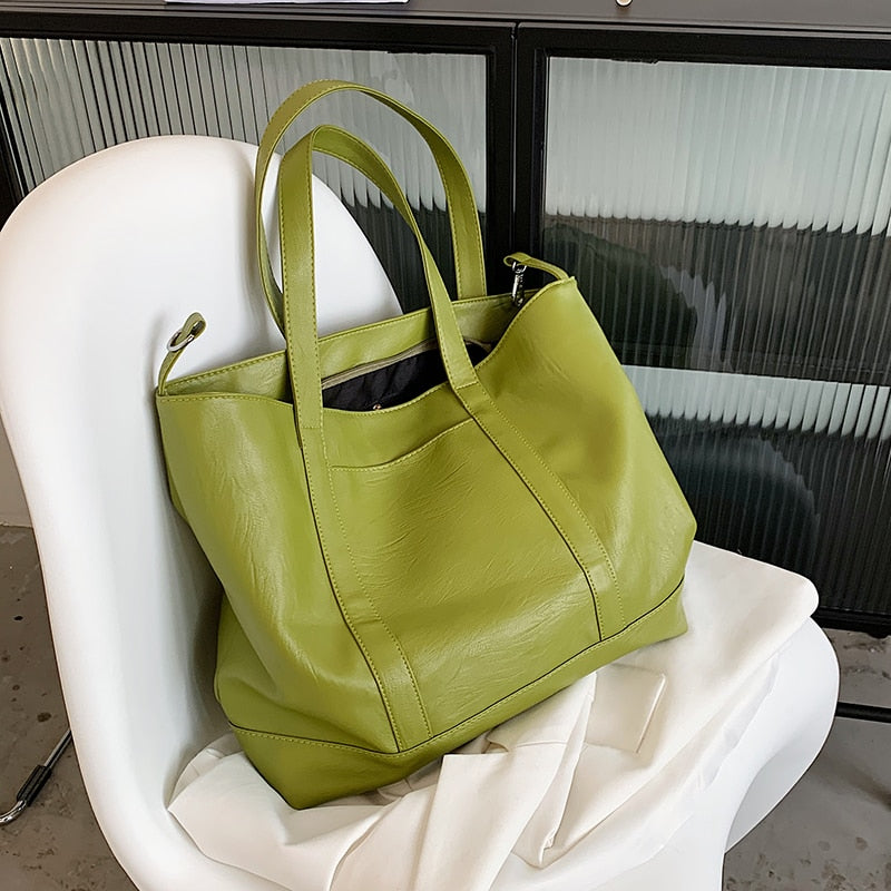 с доставкой PU Leather Shoulder Bags for Women 2021High Capacity HandbagsTravel Luxury Female  Large Shoulder Composite Totes