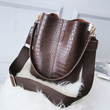 Vintage Leather Stone Pattern Crossbody Bags For Women 2021 New Shoulder Bag Fashion Handbags And Purses Bucket Bags