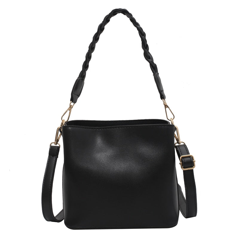 OLSITTI Fashion Solid Color PU Leather Shoulder Bucket Bags for Women 2020 New Casual Crossbody Bag Designer Handbag Sac A Main