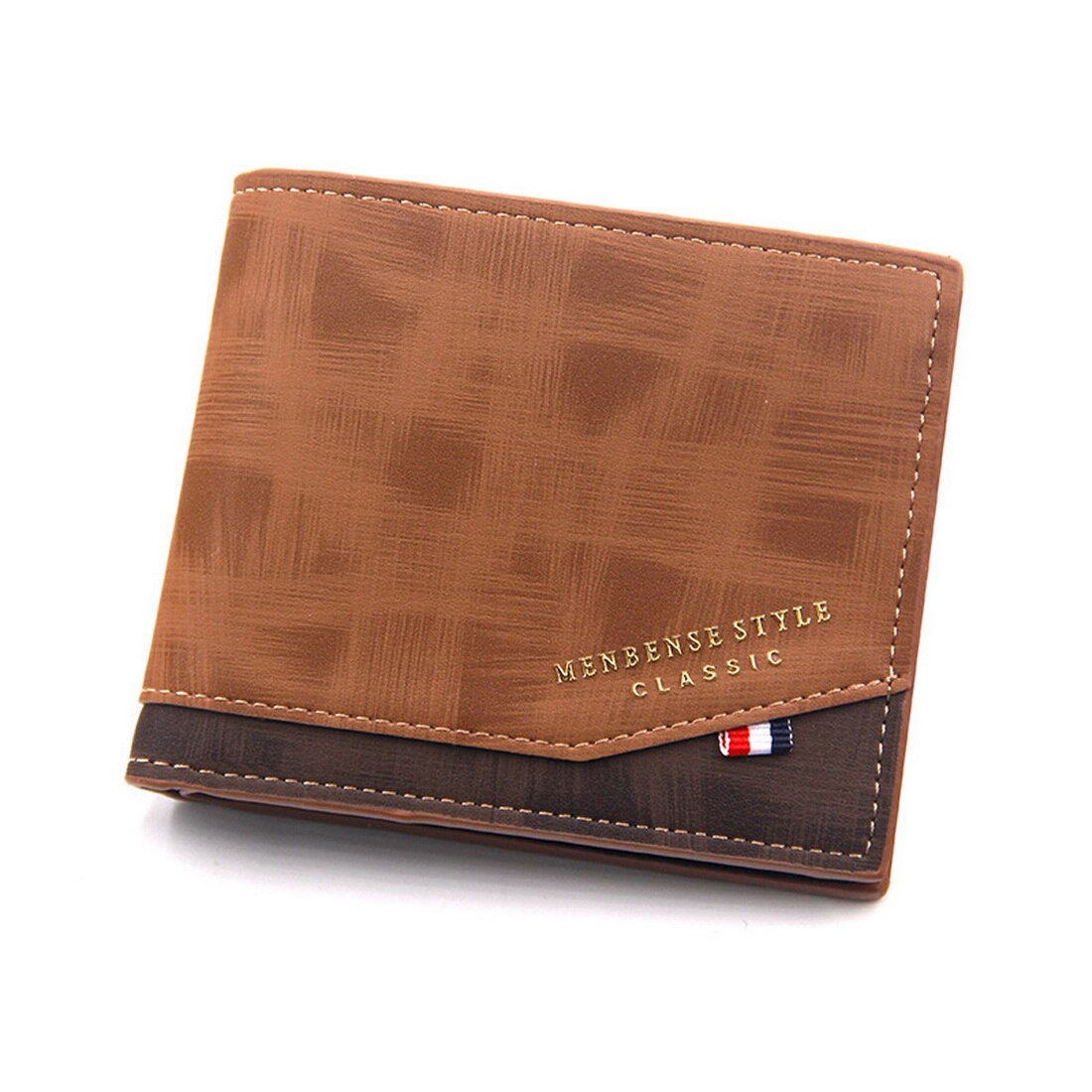Vvsha Men PU Leather Short Wallet With Zipper Pocket Big Capacity Card Holder Fashion Money Wallets Coin Bag Official Wallet