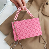 Acrylic Box Chain Crossbody Bag for Women chain Shoulder Bag small Ladies Purses and Handbags Party Clutch wallet evening bag