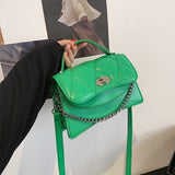 Christmas Gift Lattice Small Tote bag 2021 Summer New High-quality PU Leather Women's Designer Handbag Luxury brand Shoulder Messenger Bag