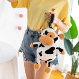 Cute Plush Cow Doll Crossbody Bag for Women Girl Small Creative Shoulder Bag Female Lovely Animal Chest Messenger Pouch 2020 New