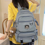Back to College DCIMOR Multi-pocket Waterproof Nylon Women Backpack Female Large Capacity Travel Bag College Girl's Laptop Backpack Schoolbag