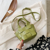 Christmas Gift Weave Tote Bucket bag 2021 Fashion New High-quality Leather Women's Designer Handbag Travel Shoulder Messenger Bag Phone Purses