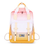 Christmas Gift Fashion gradient candy color women's backpack High quality waterproof nylon fabric leisure travel backpack Female student's Bag
