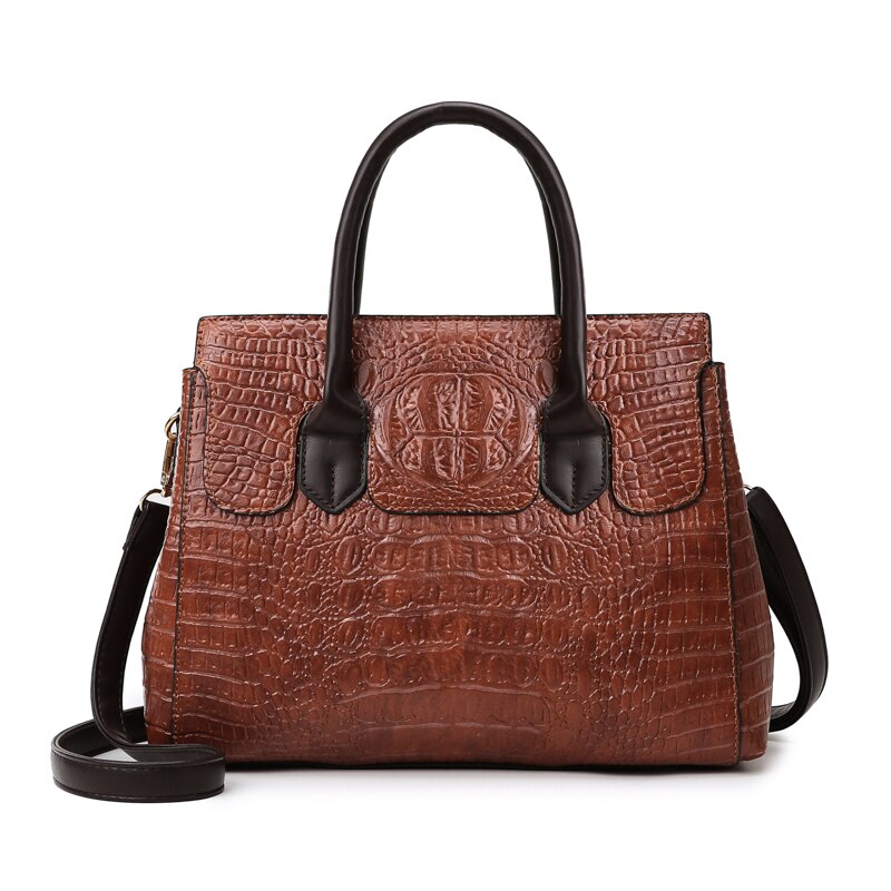 High Quality Women Pu Leather Handbags Fashion Ladies Large Capacity Crocodile Tote Messenger Bags Designer Female Shoulder Bag