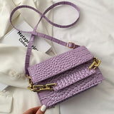 Simple Style Small Handbags For Women High Quality Solid Color Shoulder Bag Designer Chain Strap Versatile Crossbody Bag