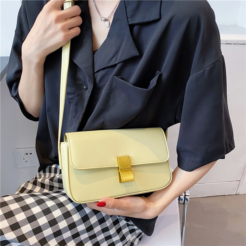 Christmas Gift Burminsa Korean Style Flap Small Crossbody Bags For Women Brand Designer Flip Lock High Quality Female Shoulder Bags Summer 2021