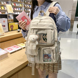 Diehe Fashion Preppy Style Women Backpack School Bag Backpacks for Teenage Gilrs Large Capacity Travel Backpack Back To School