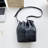 Casual Women Handbag High Quality PU leather Draw bucket Shoulder Bag small Japan Style 2022 new Ladies messenger Crossbody bag