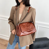 Vintage Fashion Female shoulder Bag 2020 New High Quality Oil Leather Women's Designer Handbag Chain Messenger Bag Purses