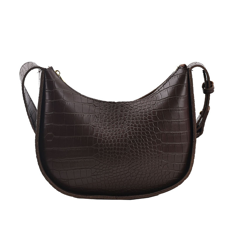 Vvsha Irregular Square Design Shoulder Bags For Women Luxury Branded Handbags Retro Alligator Pattern Underarm Shopper Bag Bolso Mujer