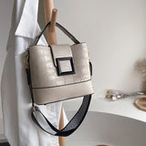 Crocodile Crossbody Bag For Women Shoulder Bag Brand Designer Women Bags Luxury PU Leather Bag Bucket Bag Handbag