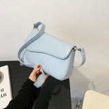 Christmas Gift Simple Style Small PU Leather Crossbody Bags for Women 2021 Summer Green Color Elegant Baguette Shoulder Handbags Female