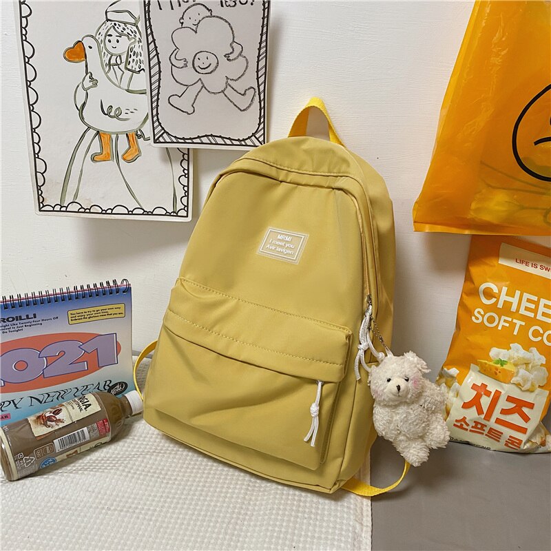 Cartoon Plush Ins Backpack Women Cute School Backpacks Female College Student Schoolbag for Teenage Girls Purse Kawaii Backpack