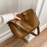 Small Soft PU Leather Crossbody Bags for Women 2021 Winter Simple Shoulder Bag Luxury Trending Branded Handbags and Purses