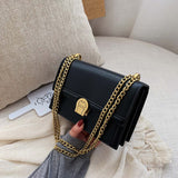 Vvsha Solid color Square Crossbody Bag 2020 Fashion New Quality PU Leather Women's Designer Handbag Lock Chain Shoulder Messenger bags