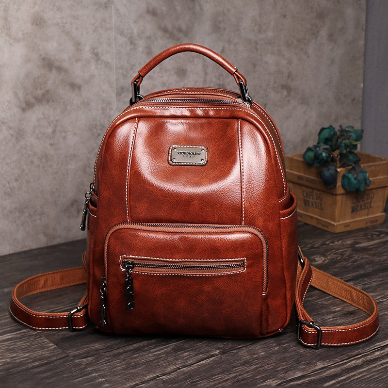 Christmas Gift Vintage Patent Leather Mochila Feminina Travel Fashion Backpack Female Women School Bags For Teenagers Rugzak Sac A Dos Polo