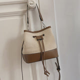 Canvas  buckets bag designer women shoulder bags luxury pu crossbody bag large capacity messenger bag simply purses
