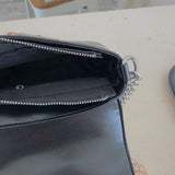 Wide Chain women Crossbody bags PU Leather Small Messenger Bag  for female sling bags All Match black bolsa feminine handbag