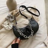 Luxury Brand Pleated Armpit bag 2021 New Quality Soft PU Leather Women's Designer Handbag Solid color Shoulder Messenger Bag