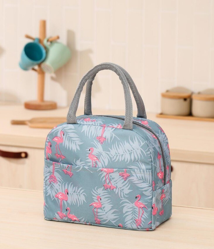 Vvsha Waterproof Picnic Lunch Bag Portable Oxford Canvas Tote Bags Food Storage Bags For Women Lunch Box Printing Thermal Bag L1