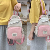 Christmas Gift Korean Style Waterproof Canvas Small Mini Backpack For Women Fashion Travel Backpack School Bag For Tennage Girl Shoulder Bag
