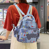Christmas Gift High quality cute printed backpack women's Kawaii multifunctional portable shoulder bag Fashion young female student school bag