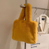 Christmas Gift Autumn/winter Plush Bag 2021 New Female Bag Ins Niche Handbag Fashion Tote Bag Plush Bag
