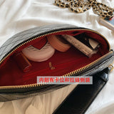 Vvsha Women Chest bag Diamond pattern chain sling bags Quality PU Leather Chain Small Shoulder Messenger Bag Lady purses black wallet