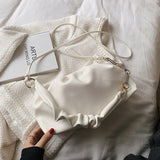 Pleated Underarm bag 2021 Summer New High-quality Soft PU Leather Women's Designer Handbag Luxury brand Shoulder Messenger Bag