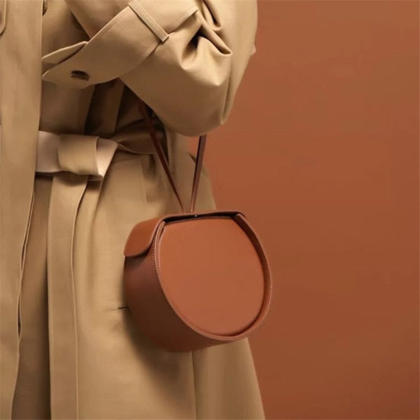Saddle Handbag Women Luxury Circular Small Round Shoulder Bag Female Half Moon Tote Designer Bags Famous Brand Women Bags 2019
