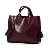 Vvsha PU Leather Large vintage Women Bag Luxury Designer sac a main solid Color Fashion Shoulder Bag