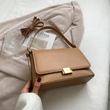 Christmas Gift Retro Bag Female Ins Niche 2021 New Fashion Shoulder Bag Underarm Bag Autumn/winter Messenger Bag Square Bag