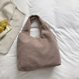 Women's Plush Handbags Autumn Winter Fleece Large-capacity Top-handle Bag Soft Plush Female Shoulder Bags Shopping Clutches