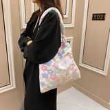Vvsha  Bags Large Handbag Large Capacity New Cosmestic Bag Women Crossbody Bag Flower Shoulder Bags Korean Purse Wallets