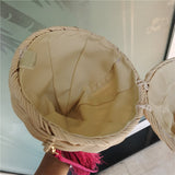 Luxury Design Summer Rattan Conch  Straw Bag Brand Design Beach Shoulder Crossbody Bag Bohemian Vacations Female Purses Clutch