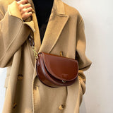 Vvsha   2022 Designer Bags Luxury Leather Crossbody Bag For Women Brown Shoulder Bags Ladies Vintage Flap Handbags Female Designer Sac